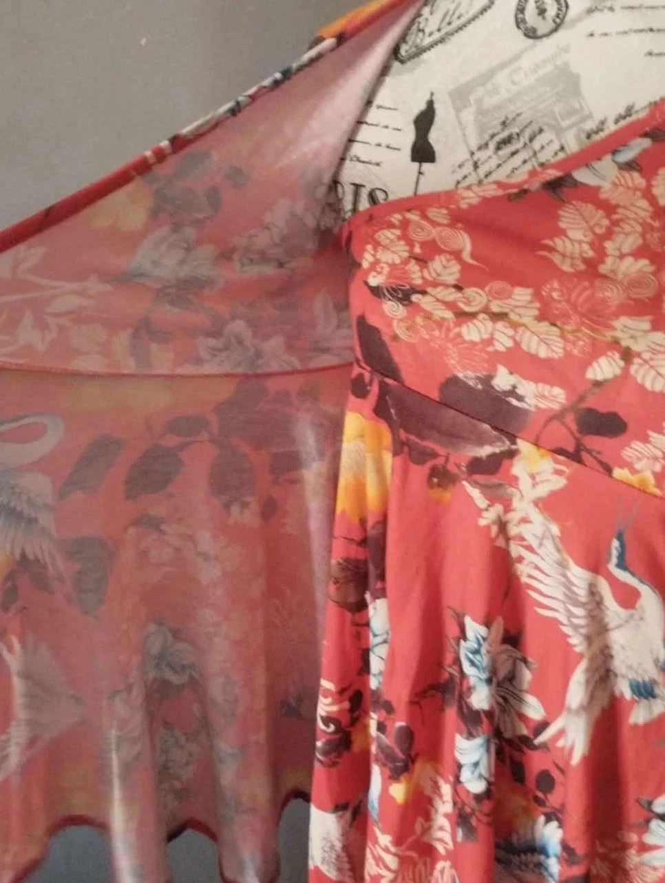 Vestido floral vermelho/alaranjado, Boohoo, T36 – photo 6